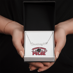Desert Ridge Pulse Heart Name Necklace