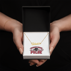 Desert Ridge Pulse Heart Name Necklace