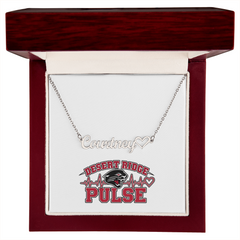 Desert Ridge Pulse Heart Name Necklace