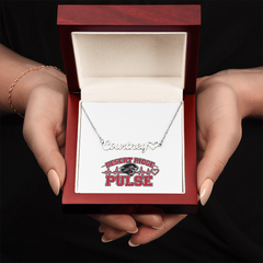 Desert Ridge Pulse Heart Name Necklace