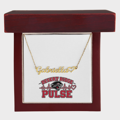 Desert Ridge Pulse Heart Name Necklace