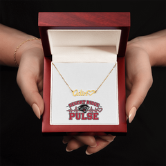 Desert Ridge Pulse Heart Name Necklace